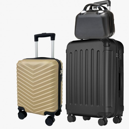 Set de Valize Dynamic S Mini Gold + Bruno XL Plus Galactic Black