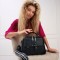 Geantă Emily Black din piele ecologică cu 6 compartimente și 2 curele incluse
